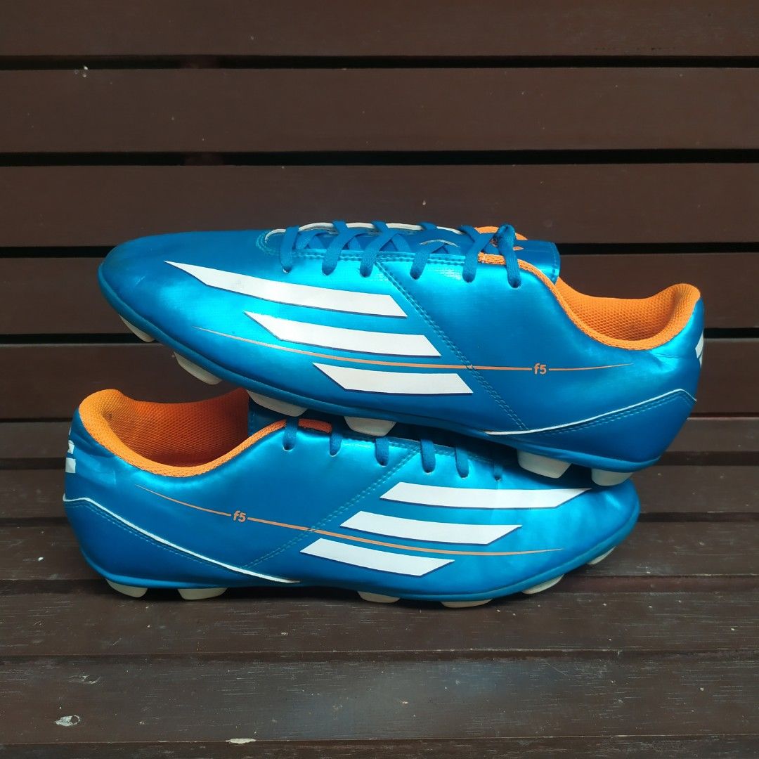 Sepatu Bola Original 44 Adidas F5 TRX HG Solid Blue Run White
