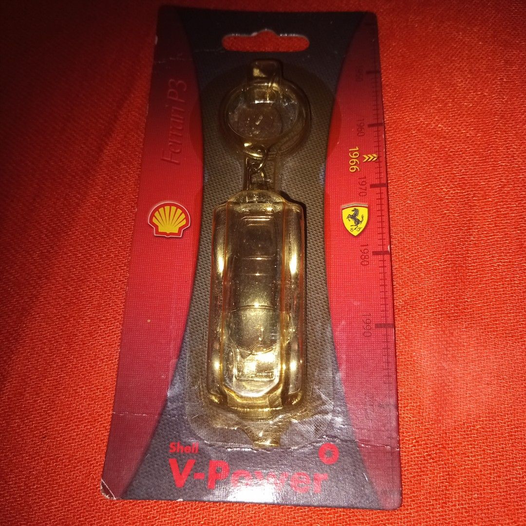 Shell Vpower Ferrari keychain 3pcs (Category: Vehicle & Diecast Models) located in General Trias. Submitted by angels_angels1207 (Listing ID 1274674359, Image 3). Description: Shell vpower Ferrari Keychain 3pcs in original packaging, as is, for 1pc has torn..