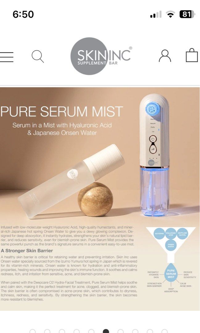 [Skin Inc] Hydro-Facial Treatment Device, Beauty & Personal Care, Face ...