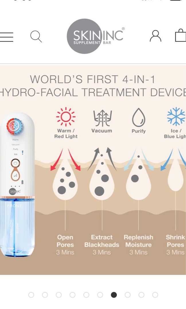 [Skin Inc] Hydro-Facial Treatment Device, Beauty & Personal Care, Face ...