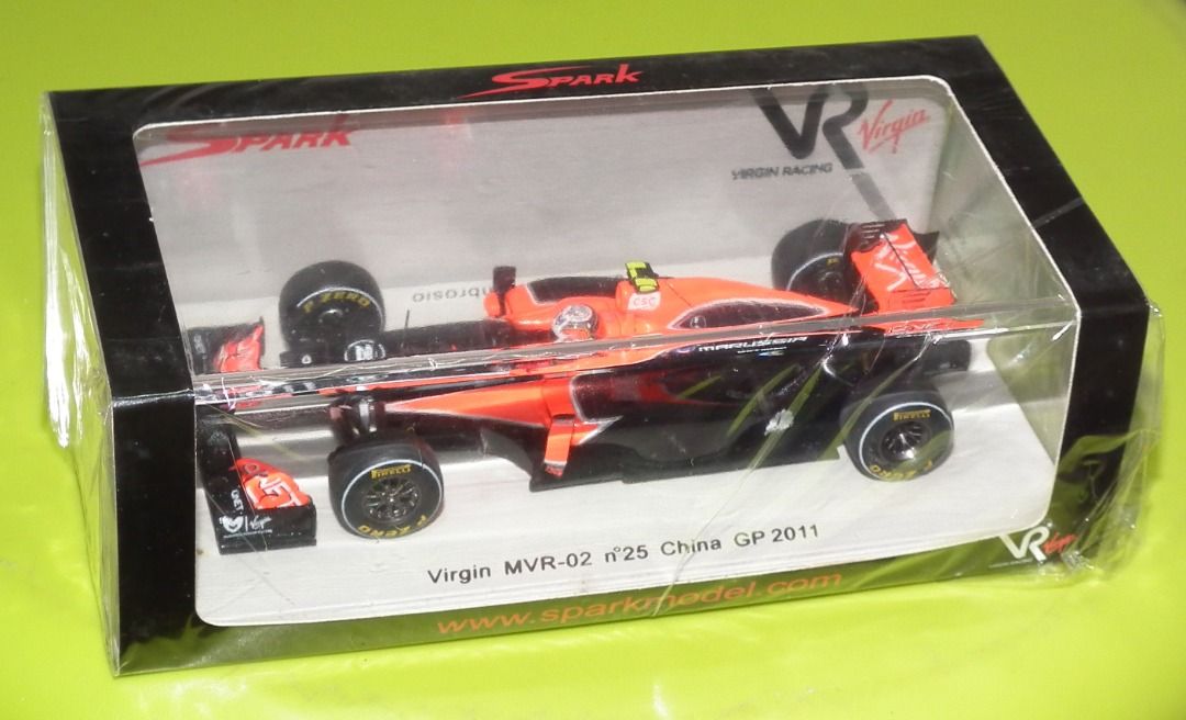 Spark 1/43 Virgin MVR-02 F1 Timo Glock China GP 2011 SA010 Resin Model ...