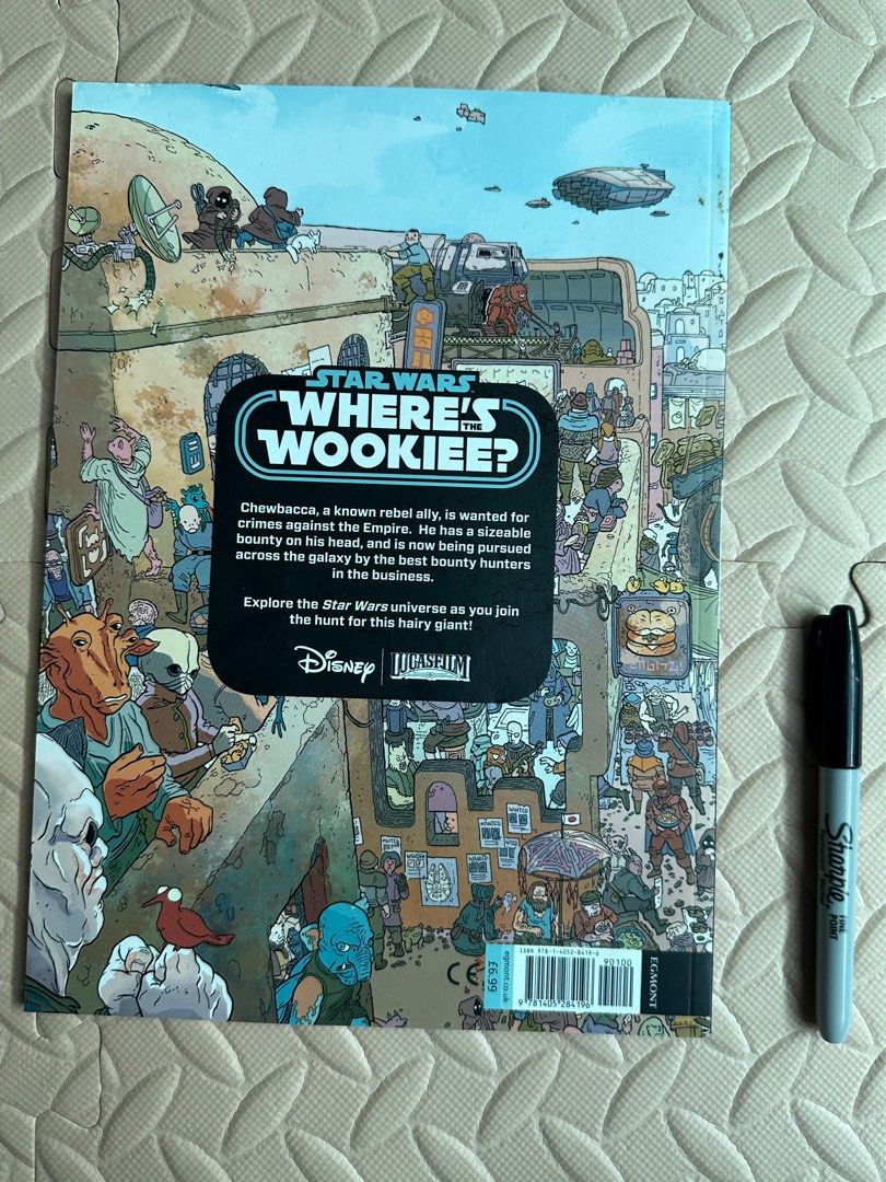 Star Wars: Where’s Wookiee? (Category: Storybooks) located in Guiguinto. Submitted by baldovino.kimberly (Listing ID 1274804382, Image 3). Description: Please take note that this is a preloved book, please manage your expectations. Thank you! Flaws are seen in the pictures, They may have: 🌟 Creases 🌟Folds 🌟Cover dents 🌟Annotations 🌟Clean and smooth cover pages 🌟Minor tears 🌟Discolorations What you see is what you get.
