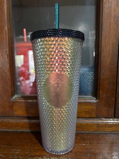 Starbucks Dining | Nwt Starbucks Holiday 2023 Metallic Green Studded Tumbler | Color: Green | Size: Os | Joyfulheart30's Closet