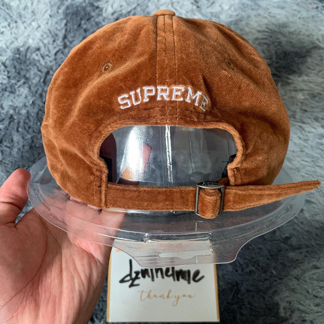 Supreme Velvet S Logo 6-Panel Cap