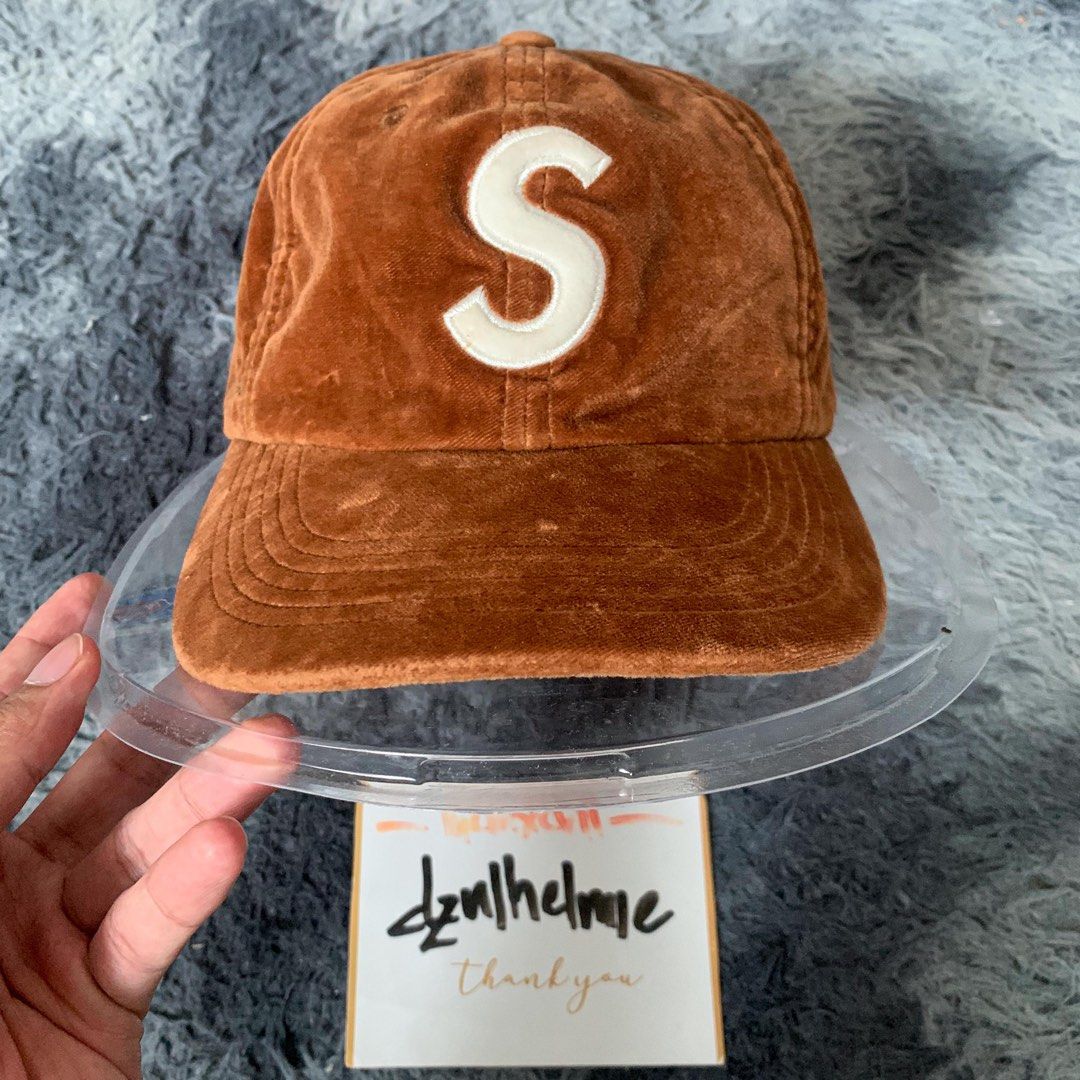 supreme velvet s logo 6panel cap 20AW Supreme 20AW Velvet S Logo 6