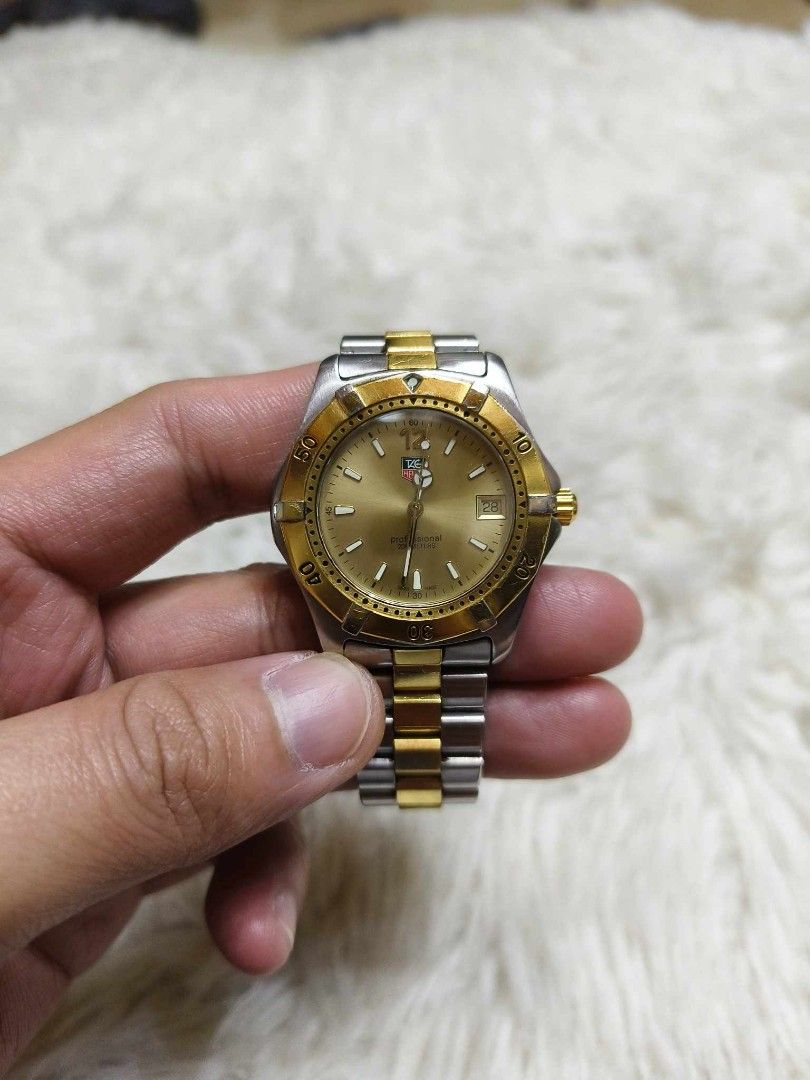 Tag Heuer Professional 200 meters 2 tone Gold dial sapphire crystal
