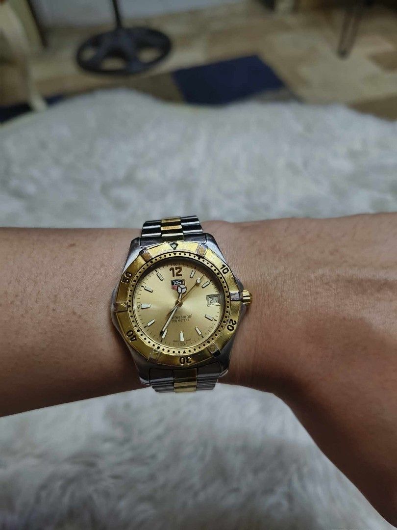 Tag Heuer Professional 200 meters 2 tone Gold dial sapphire crystal