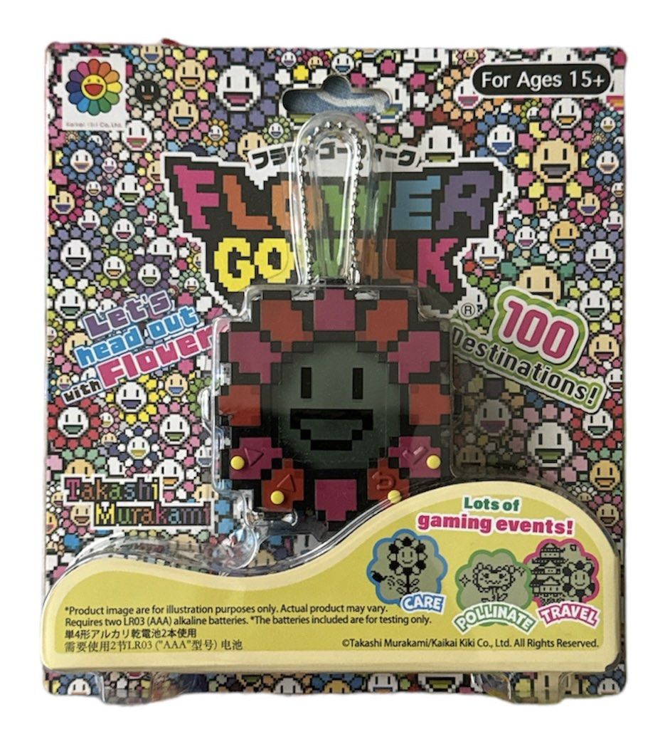 Takashi Murakami Flower Go Walk Red (Category: Storybooks) located in Pasig City. Submitted by swaggydy12 (Listing ID 1274664014, Image 1). Description: Featuring Murakami’s signature smiling flower motif, Go Walk lets you virtually grow your own flower from a seed and take it with you on your daily errands and adventures. The Flower Go Walk Game lets you fight enemies and make new friends as you take your flower to 100 destinations—every step yo