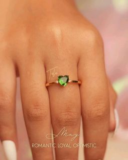 Tala by Kyla "May" Heart-Shaped Emerald Birthstone Ring