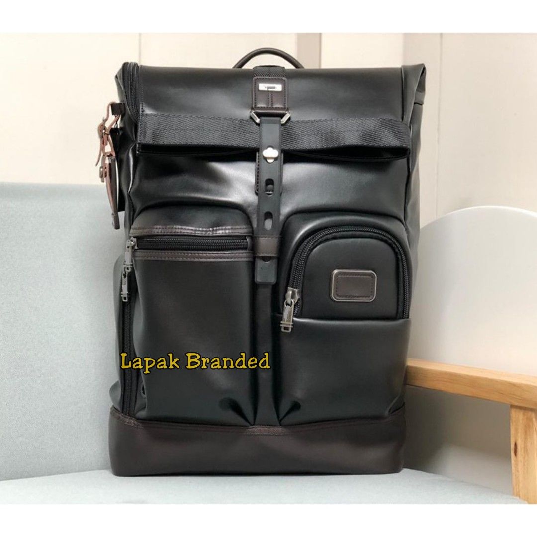 tumi alpha bravo luke roll backpack Leather Men's Top Dark padded backpack straps Tumi - Alpha Bravo -