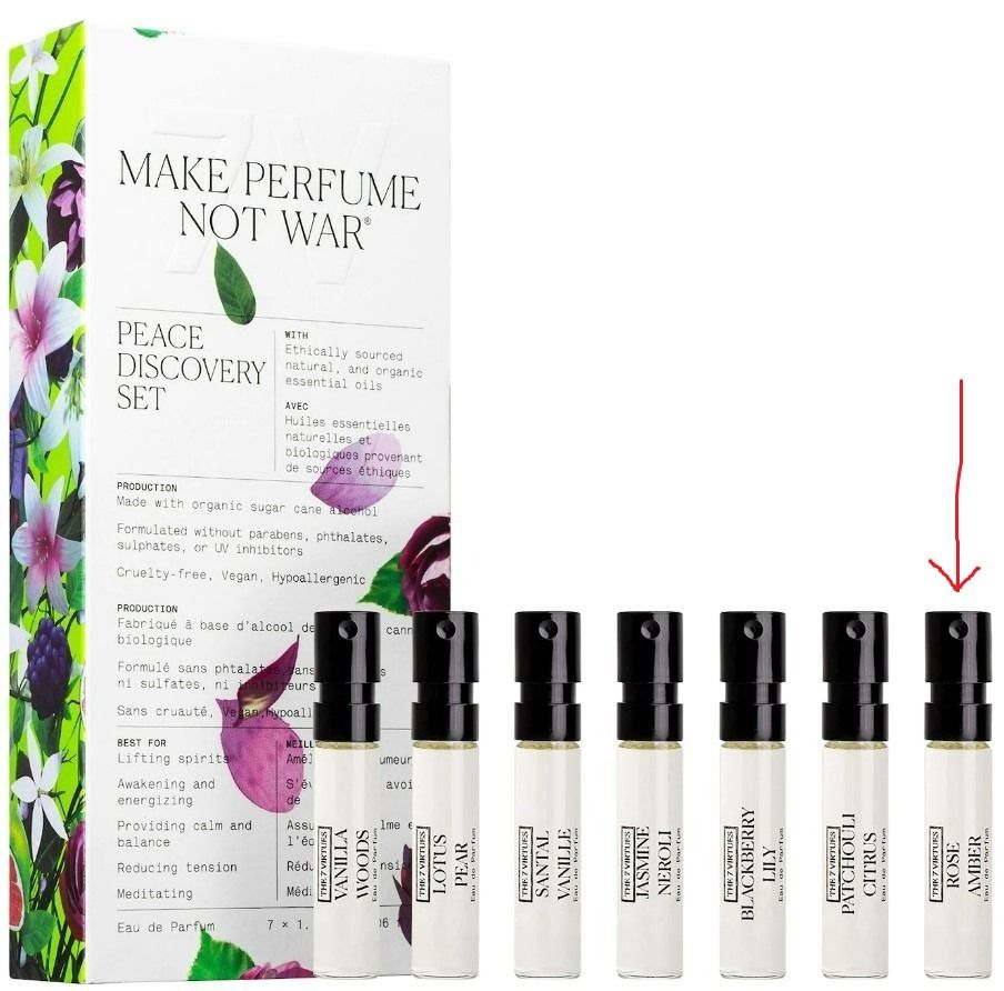 The 7 Virtues Rose Amber 1.7ml Sample Beauty Personal Care