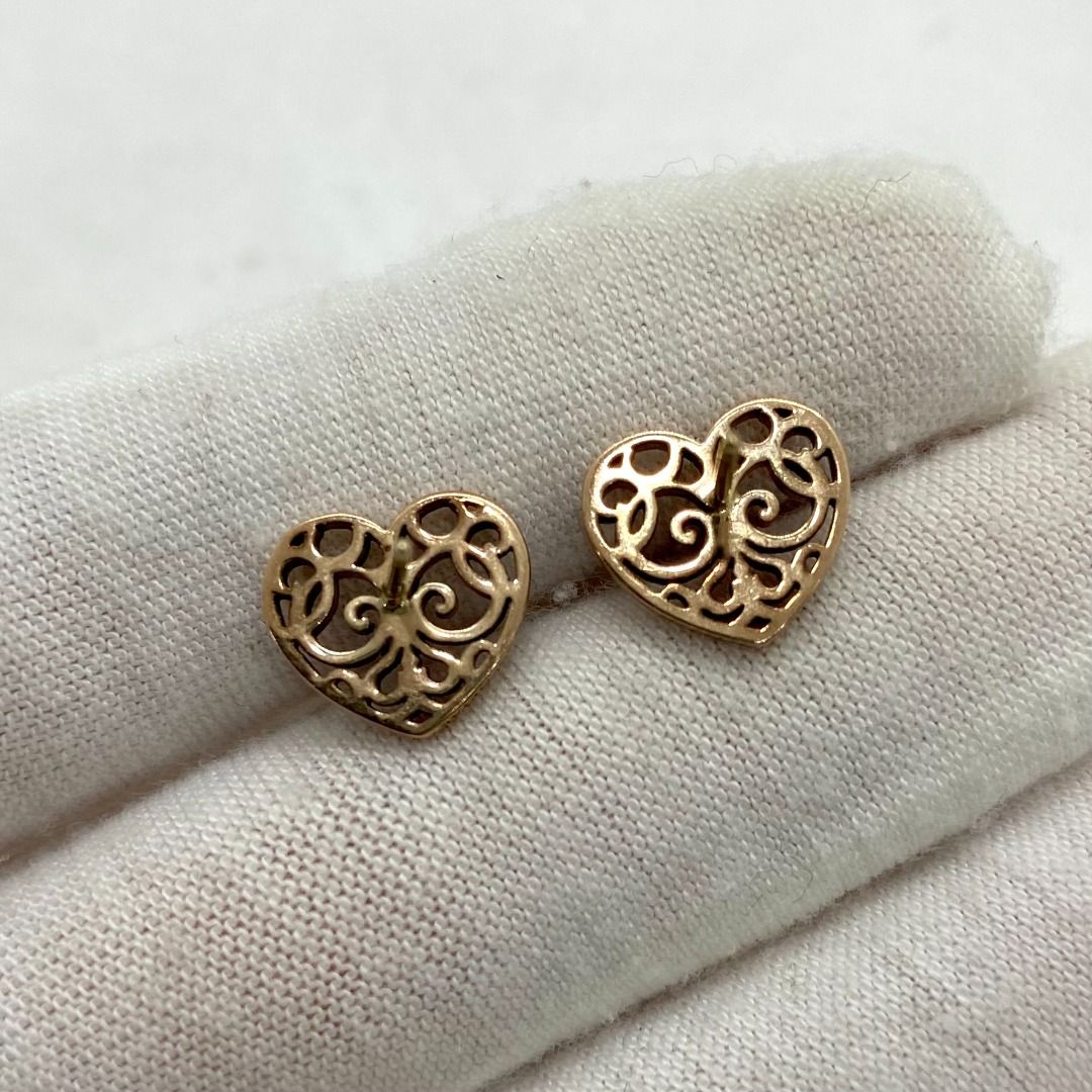 Tiffany and co deals rose gold heart earrings