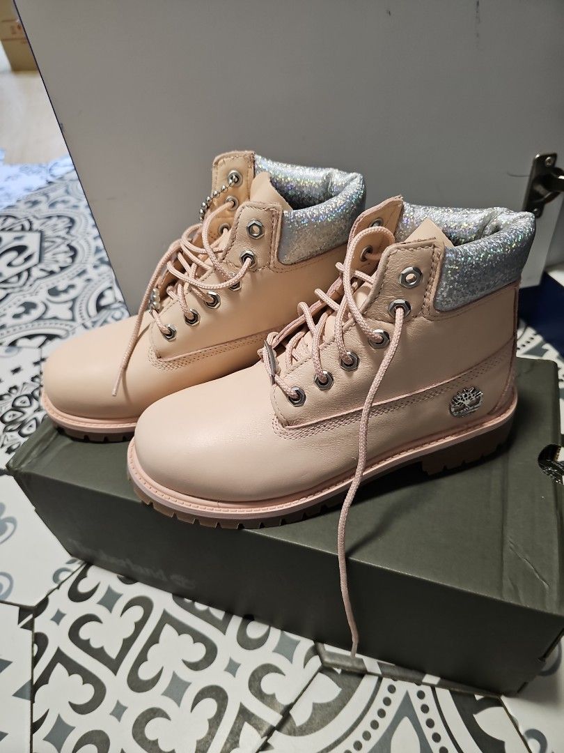 Girl in timberlands sale
