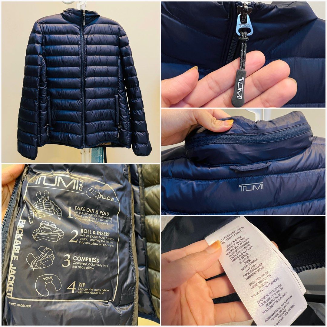 Tumi packable jacket and pillow neck Women s Fashion Coats