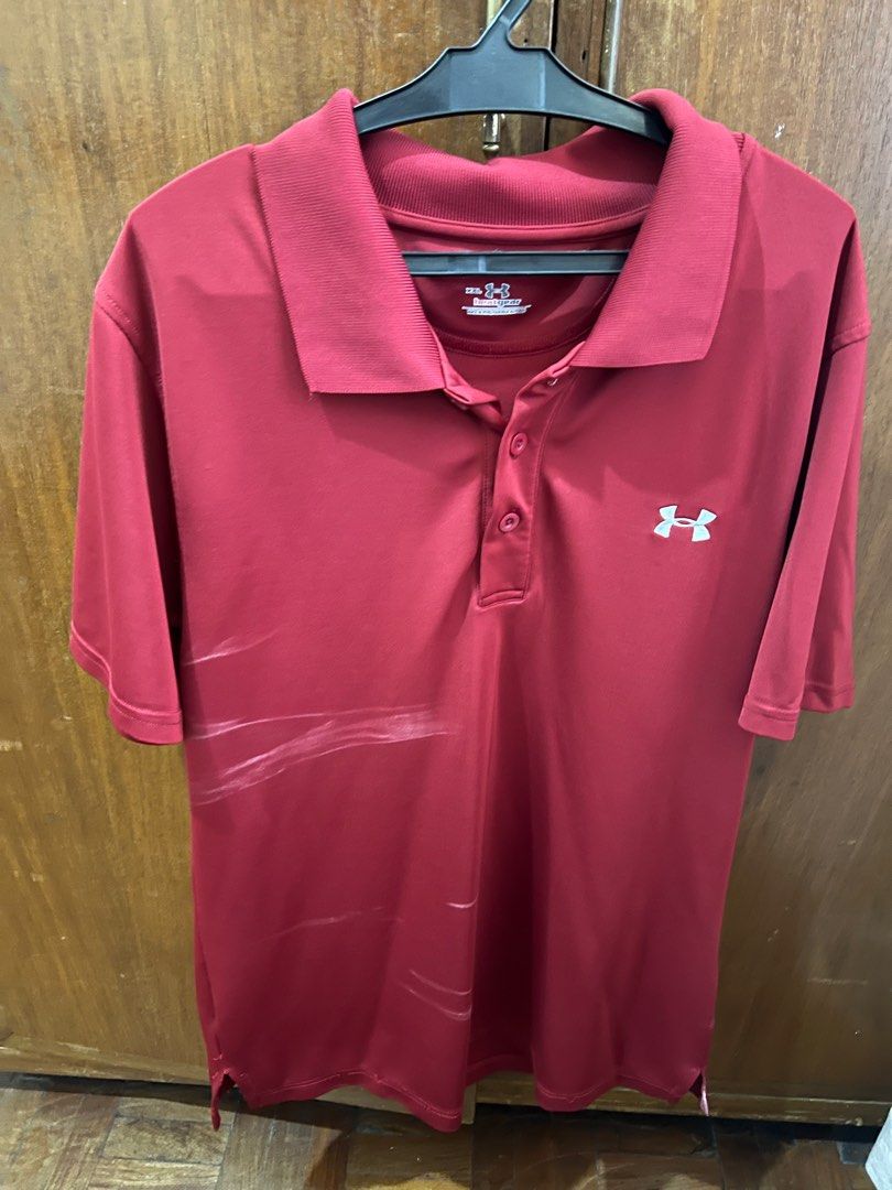 Boys maroon shop under armour polo