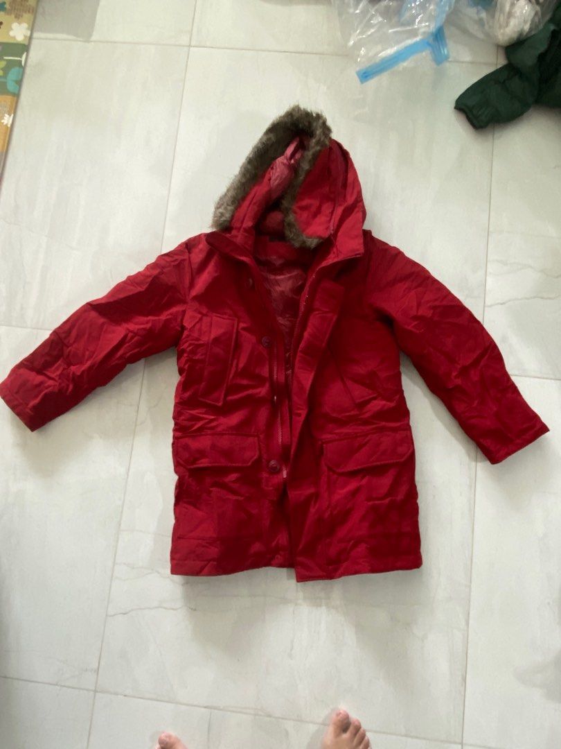 Red puffer jacket new arrivals uniqlo