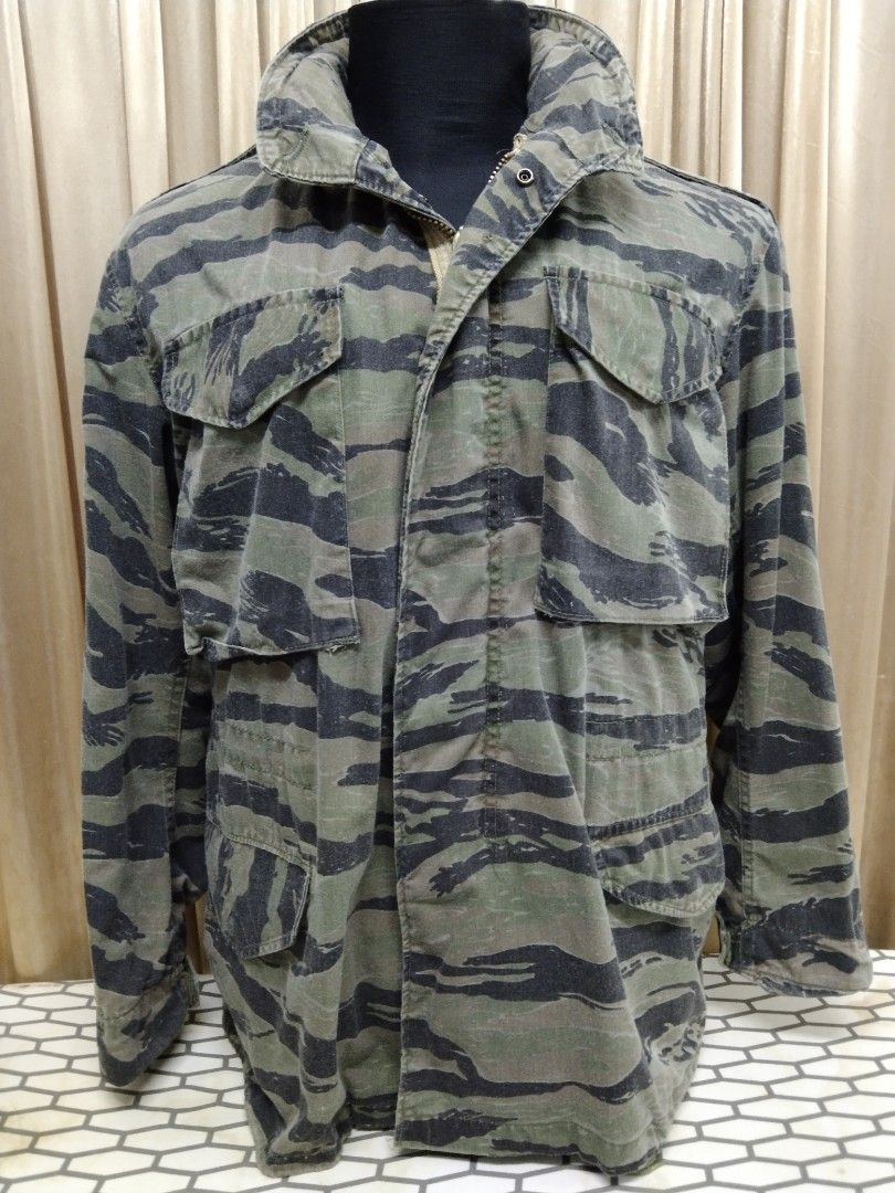 US M65 Tiger Stripe Field Jacket Men s Fashion Coats Jackets
