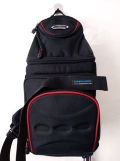 Vanguard Pampas Classic Black Plain Nylon Water Resistant High Quality Fashion Casual DSLR Mirrorless Digital Camera Shoulder Sling Backpack Bag For Professional Photographer
