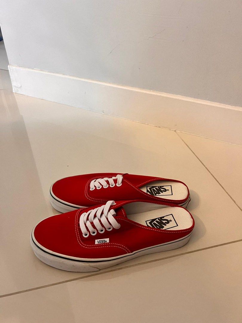 Red vans size 8 outlet