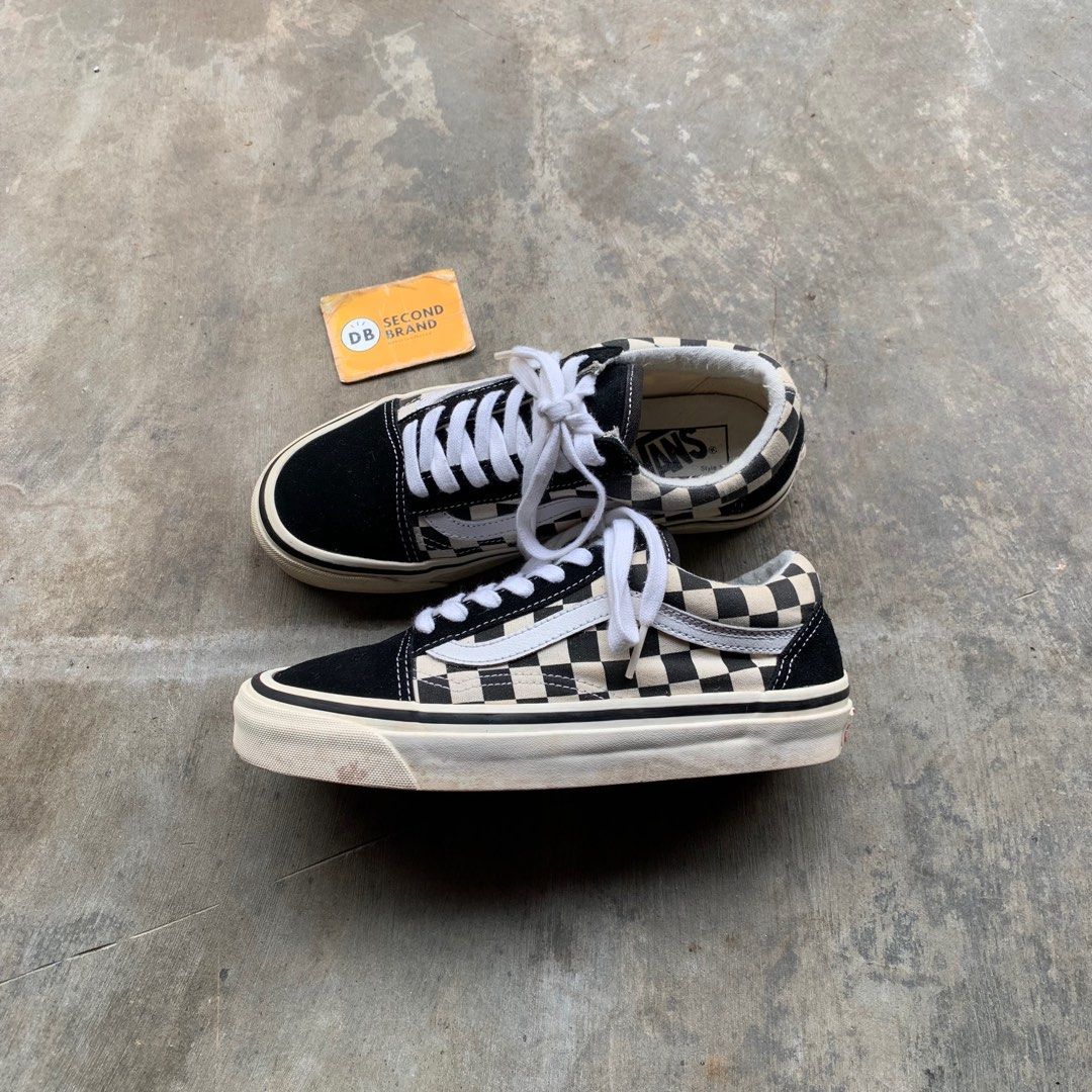 VANS OLD SKOOL STYLE 36 ANAHEM CHECKERBOARD SIZE 36 5 23 Fesyen