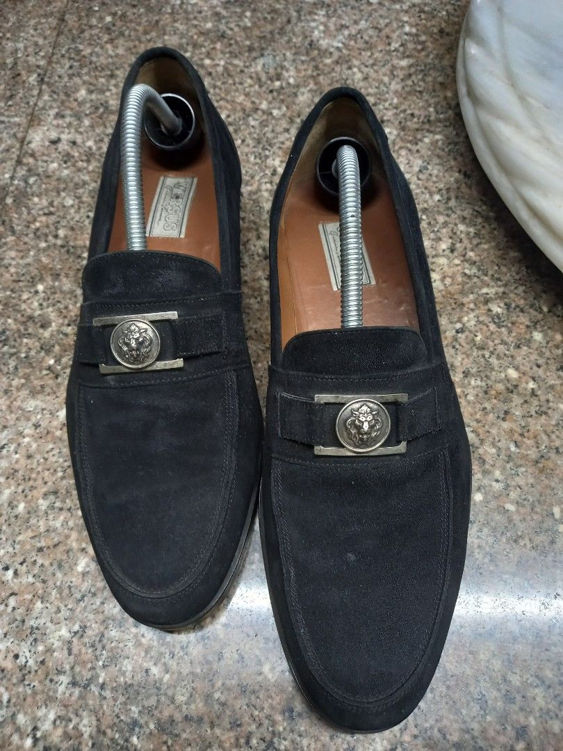 Versace shop suede shoes