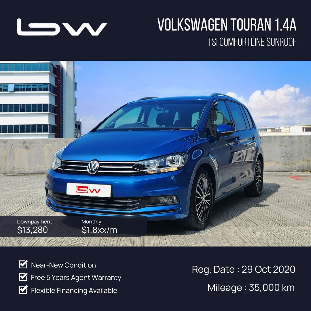 Volkswagen Touran, Flexible Finance Available