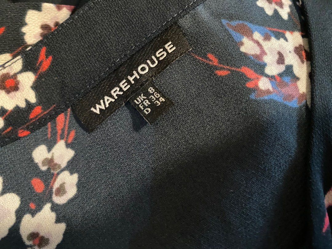 Warehouse floral button down sales dress