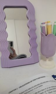 Wave Shaped Creative Makeup Mirror Aesthetic