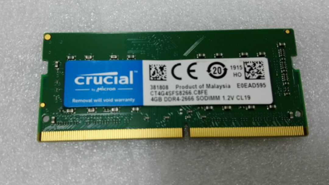 WTS new working Crucial 2666Mhz or 3200Mhz 4GB DDR4 Sodimm ram