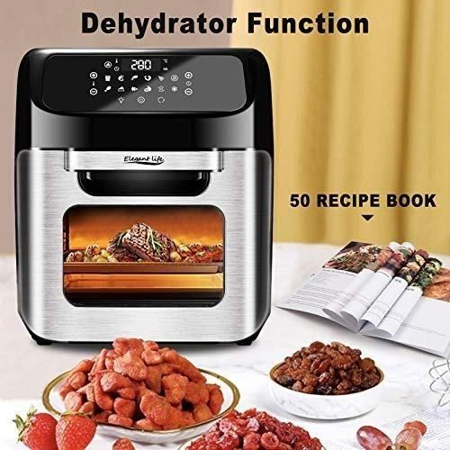 0148 12L Air Fryer Toaster Oven, Elegant Life 12 in 1 Stainless Steel