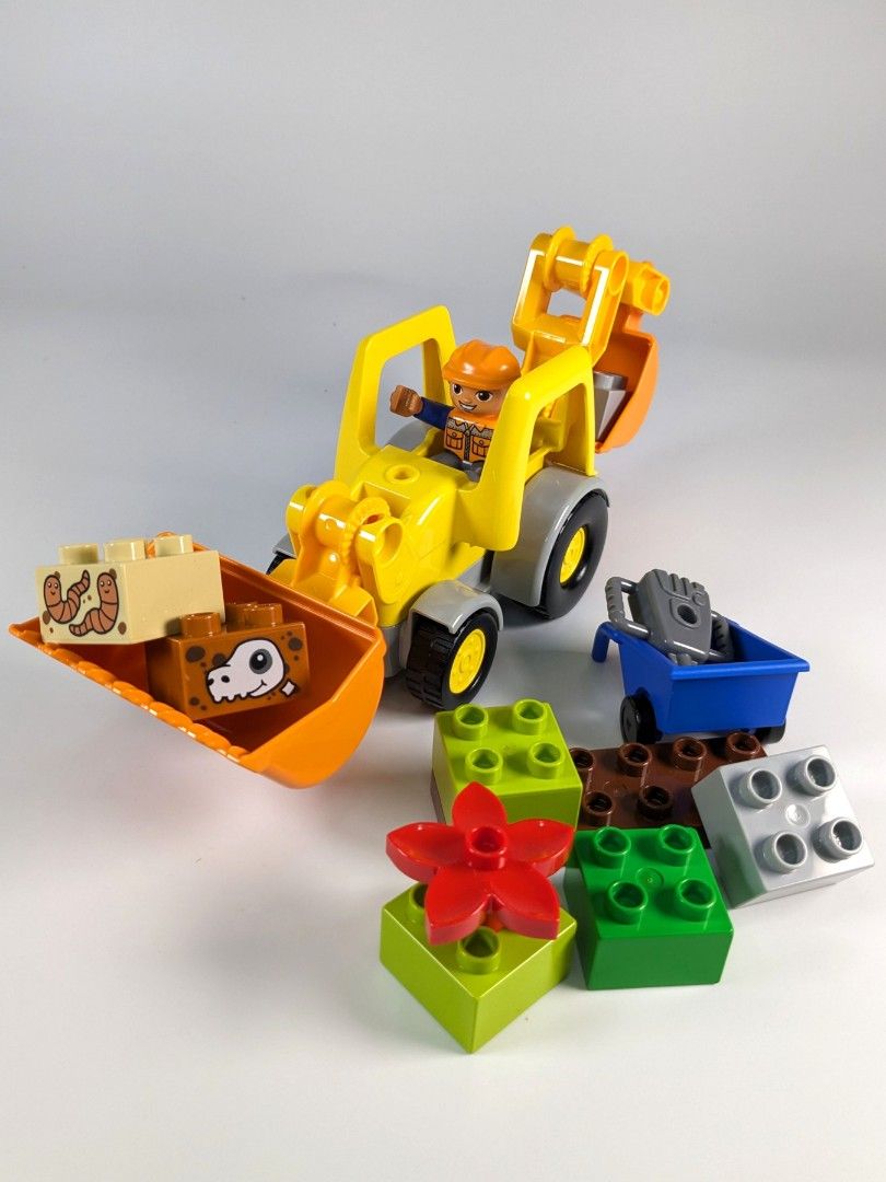 10811 Duplo Back Hoe Loader Hobbies Toys Toys Games on Carousell