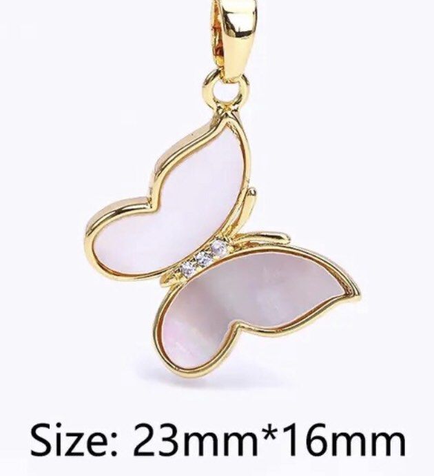 18K Gold Plated Butterfly Pendant Women s Fashion Jewelry