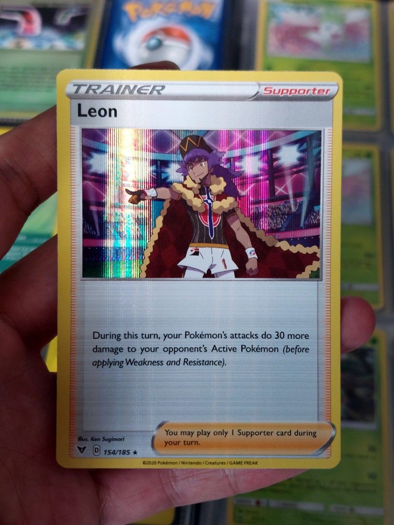 leon pokemon card full art 195/185 Leon main image 1