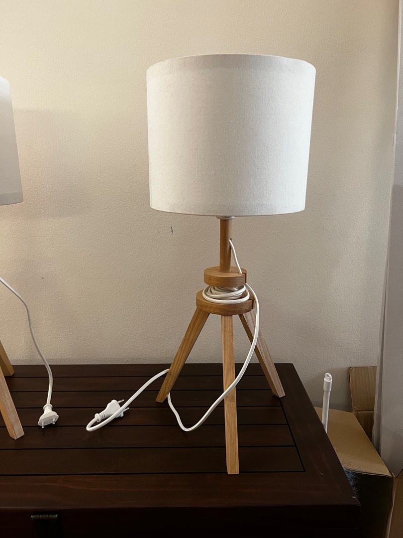 2 Ikea Lauters table lamps, Furniture & Home Living, Lighting & Fans,  Lighting on Carousell