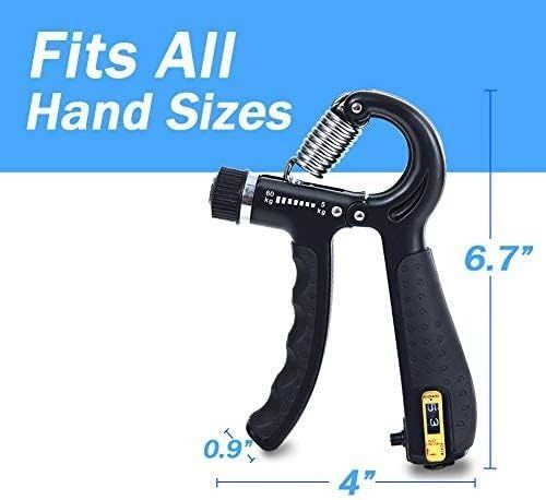 Logest Metal Hand Grip Set, 100LB-350LB 6 Pack 50LB-350LB 7 Pack No Slip  Heavy-Duty Grip Strengthener with Gift Box, Great Wrist & Forearm Hand