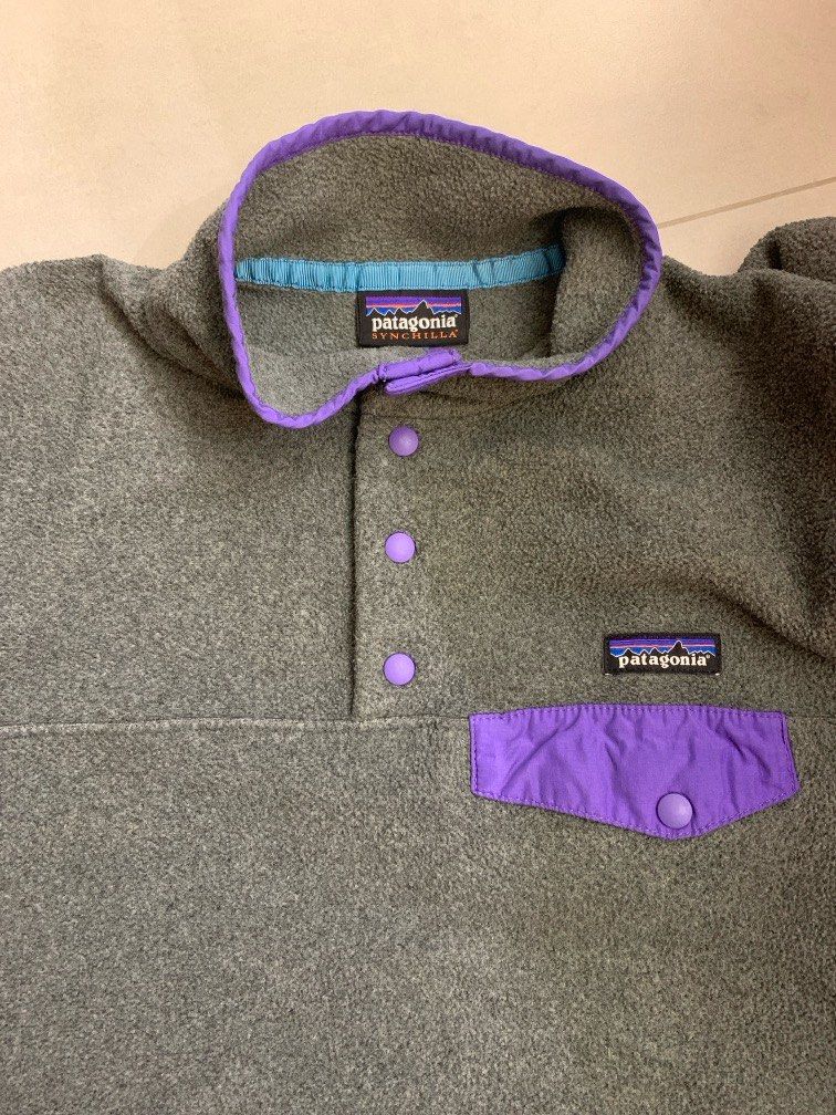 90s patagonia vintage snap-t fleece, 男裝, 上身及套裝, 衛衣- Carousell