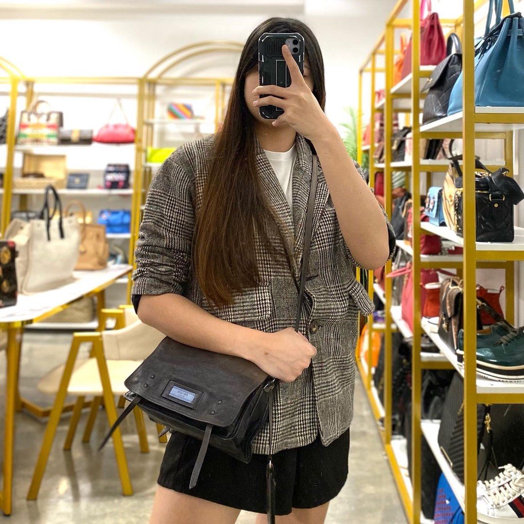 Prada calf leather shoulder bag online