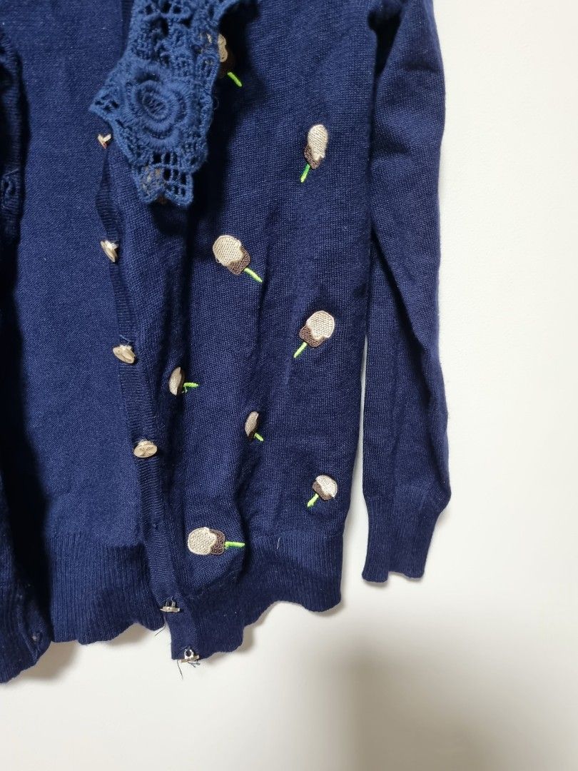 Clearance Sale BN Ladies navy blue cardigan jacket icecream front button