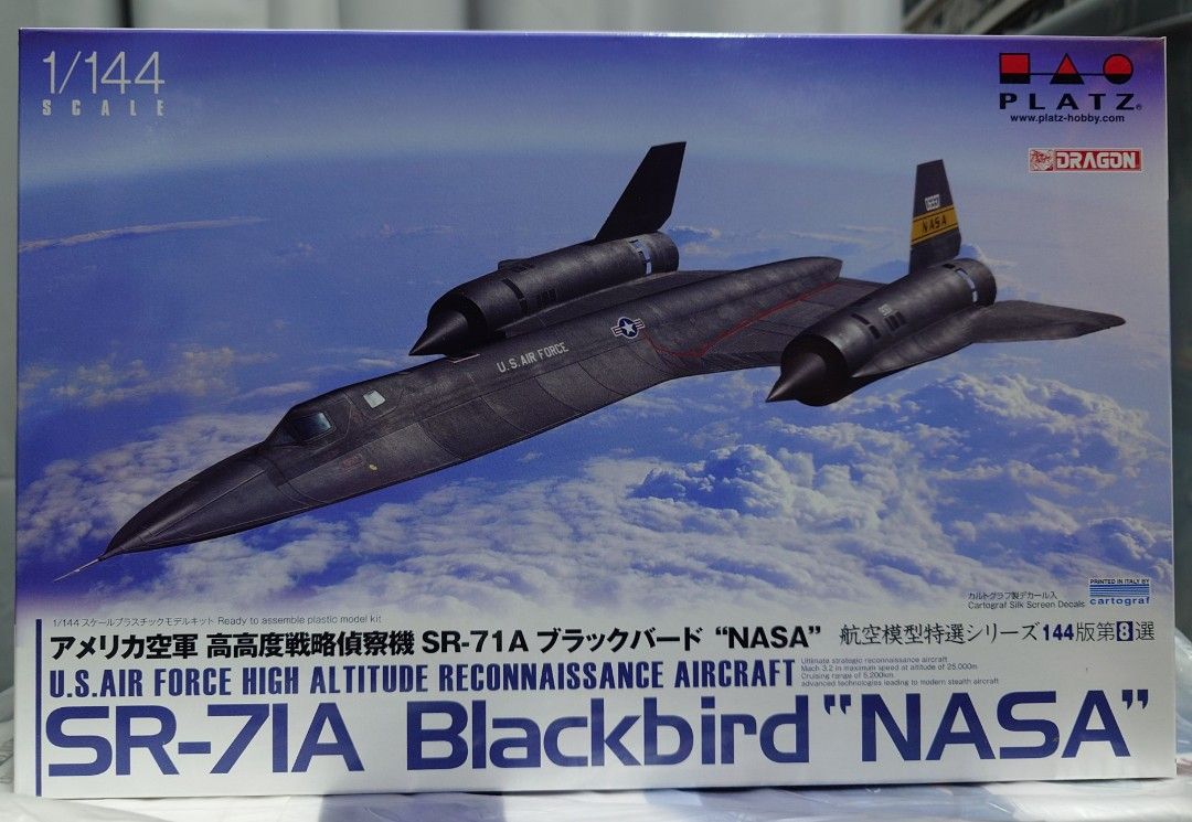 全新Platz Dragon 威龍1/144 SR-71A Blackbird / NASA 黑鳥, 興趣及