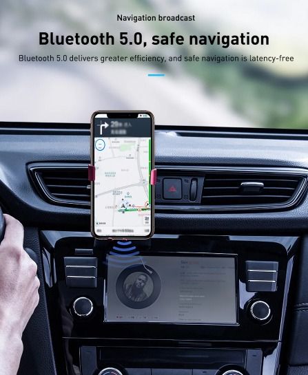 Bluetooth Music Receiverbaseus Bluetooth 5.0 Audio Adapter - Hands-free  Car Kit With Mic