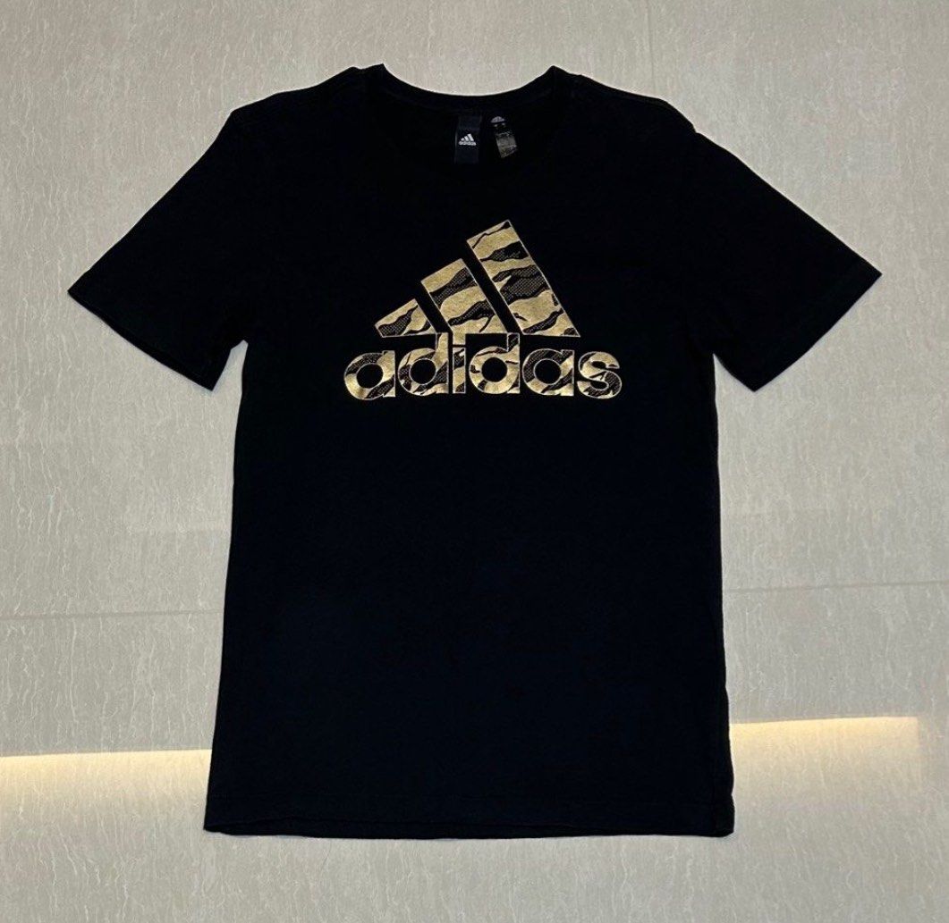 Mens gold adidas top