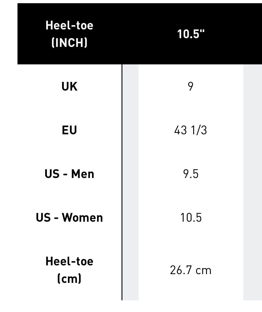 Adidas shoes size chart uk top