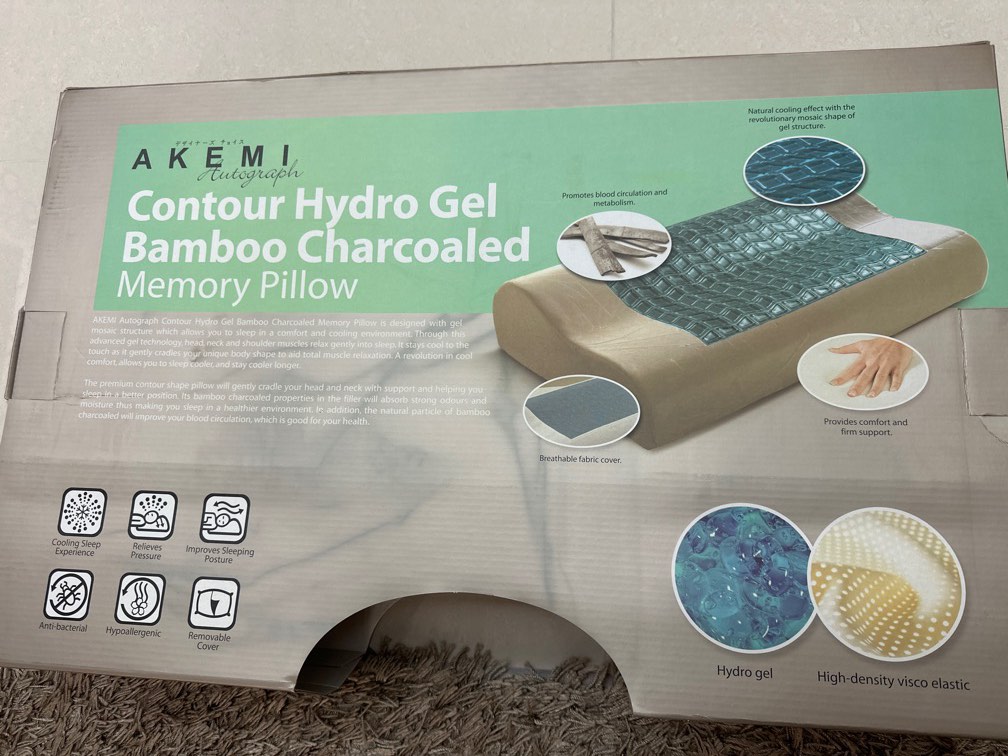 Akemi Hydro Gel Bamboo Charcoled Memory Pillow Babies Kids