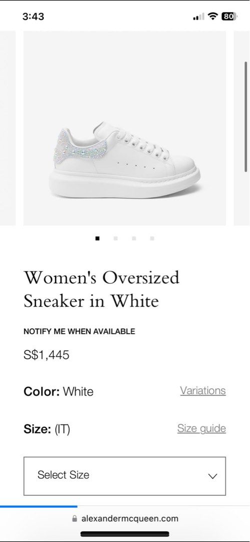 Alexander mcqueen clearance size 15