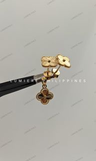 Alhambra Designer Earring and Pendant Set (Small) | 9.5MM | 18K | SDG | Yellow Gold