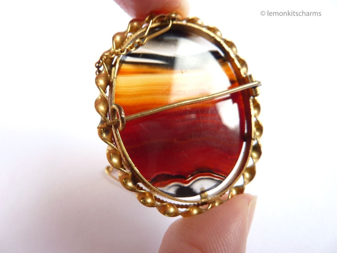 Agate brooch cheap
