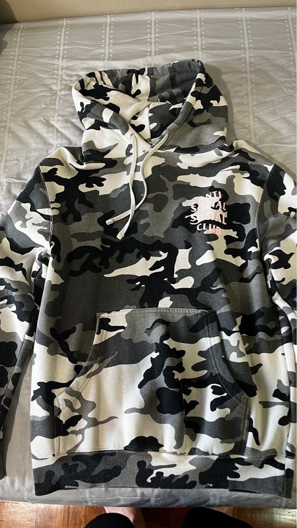 ASSC Camo Hoodie Pink Lettering Men s Fashion Tops Sets Hoodies on Carousell