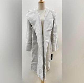 Authentic DKNY Light Grey Wool Trench Coat