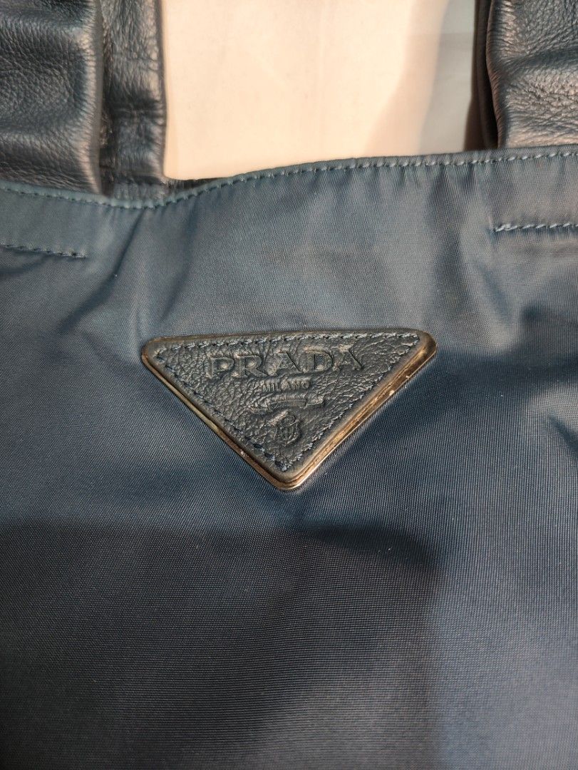 Nylon bag 2025 with leather handles