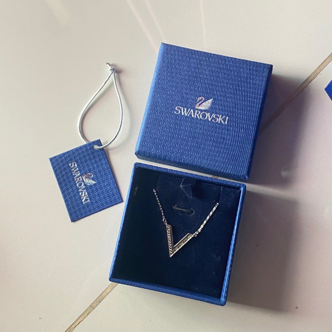 Swarovski necklace best sale v shape